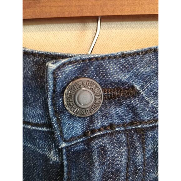 Robin's Jean Men's 40 Blue Double Back Pocket Rhinestones Dark Wash Denim 40x35 - Picture 11 of 16